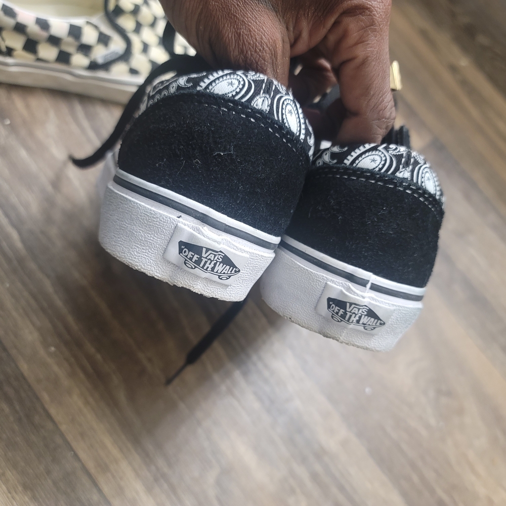 Vans Kids Black and White Sneakers